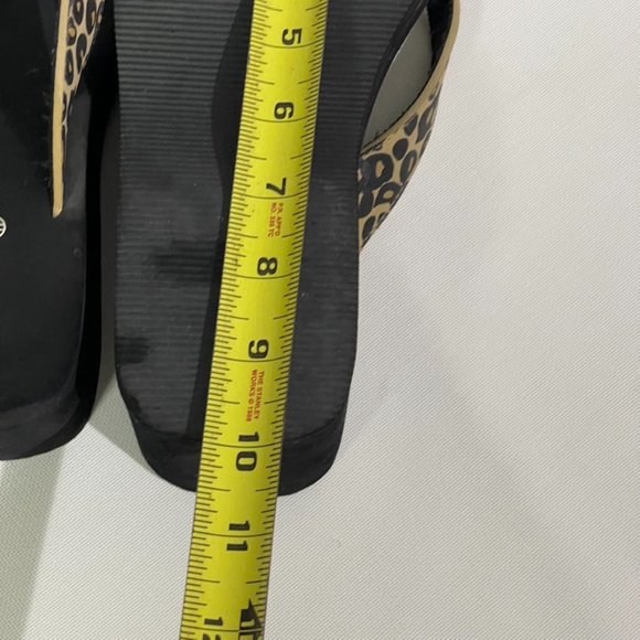 Partners Leopard Print Flip Flops No Size - Picture 5 of 7